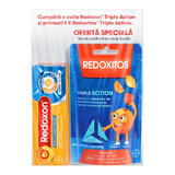 Confezione Redoxon Tripla Azione Vitamina C, D e Zinco, 10 compresse + Gelatine Vitamina C 30 mg Redoxitos Tripla Azione, 25 pezzi, Bayer