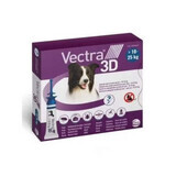 Controllo antiparassitario esterno per cani tra 10 e 25 kg Vectra 3D, 3 pipette, Ceva Sante