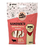 Snack sandwich con manzo e anatra per cani, 500 g, Mr. Bandit