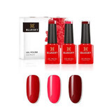 Set smalti semipermanenti mini trio Bluesky Reds 3x5ml