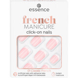 Essence Unghie finte french click-on 01 French classica, 12 pz