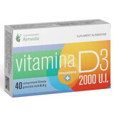 Vitamina D, 2000 UI, 40 compresse, Remedia