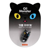 Dispositivo per massaggio viso anti sebo Oil Monster Matte Black con pietra vulcanica, 1 pezzo, Haruen