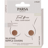 Parsa Beauty Coppette assorbilatte in silicone con adesivo, 4 pz