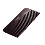 Cellulose acetate comb with vegan leather cover, Brown, 1 piece, You First