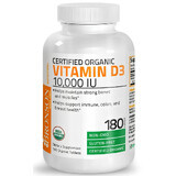 Vitamin D3 High Dose Organic, 10,000 IU, 180 capsules, Bronson Laboratories