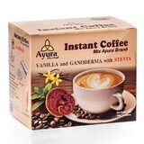 Caffè con ganoderma, stevia e vaniglia Miscela di caffè solubile, 10 bustine, Ayura Herbal