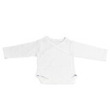 Body a maniche lunghe in cotone a coste, 0-3 mesi, bianco, Baltic Baby