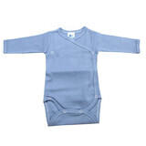 Body in cotone a maniche lunghe a costine, 0-3 mesi, Blu, Baltic Bebe