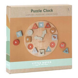 Puzzle di legno con orologio 3D, +2 anni, Little Dutch