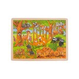 Houten legpuzzel, + 3 jaar, Wilde dieren puppy, Goki