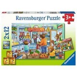 Kruidenierswinkel puzzel, 2x12 stukjes, +3 jaar, Ravensburger