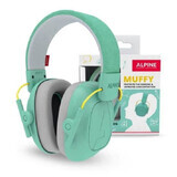 Foldable headphones for children, 5-16 years, Green, Alpine