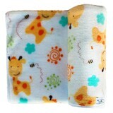 Coperta morbida in pile, 70 x 90 cm, Giraffa, Tuxi Brands