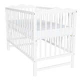 Culla in legno massiccio Laura, 120 x 60 cm, Bianco, E-Kids