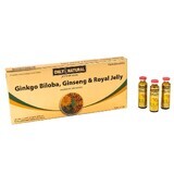 Ginkgo Biloba, Ginseng & Pappa Reale, 10 fiale, Solo Naturale