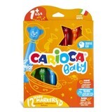 Set di 12 colori Teddy Markers Baby, +1 anno, Carioca