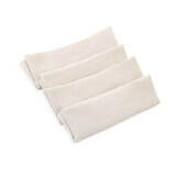 Set of 4 muslin towels, 25 x 25 cm, Ecru, BabyJem