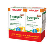 Confezione complesso B Plus Vitamina C al gusto di frutta, 30 + 30 compresse (sconto del 50% sul 2° prodotto)), Walmark