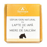 Soap with mare's milk and acacia honey, 110 g, Trio Verde