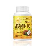 Super Vitamin D3 with coconut oil 2000IU, 120 capsules, Zenyth