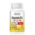 Vitamin D3+K2+Ca+Mg Complex, 30 capsules, Zenyth