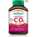 Vitamin C 500 mg + Vitamin D3 500 IU with cherry flavour, 75 chewable tablets, Jamieson