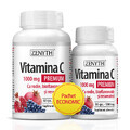 Vitamina C 1000 mg Premium con melograno, bioflavonoidi e resveratrolo, 60+30 capsule, Zenyth