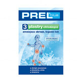 Prel Blue, cerotti refrigeranti, medicazione in idrogel, 8 cm x 12 cm, 3 pezzi