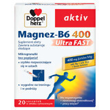 Doppelherz aktiv Magnez-B6 400 UltraFast, citrussmaak, 20 zakjes