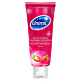 Unimil Juicy Strawberry, gel idratante per massaggio intimo, edibile, 200 ml