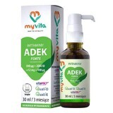 MyVita, ADEK Forte vitamine 800µg + 2000 UI + 12 mg + 100 µg, picături, 30 ml