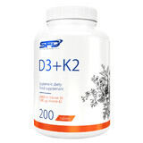 SFD D3 + K2, vitamina D 2000 UI + vitamina K 100 µg, 200 compresse