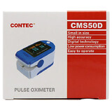 Contec CMS50D, pulsossimetro gonfiabile, blu