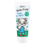 Momme Kitten, pasta dentífrica para niños de 4 a 7 años, sabor menta, con flúor, 50 ml