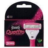 Wilkinson Quattro For Women Lamette di ricambio per rasoio da donna, 3 pezzi