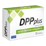 DPP Plus, digestive enzymes, dill, papaya, 20 capsules