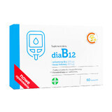 DiaB12, vitamina B12 100 µg + acido folico 200 µg, 60 capsule