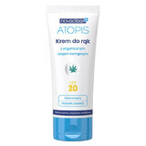 Novaclear Atopis, crema mani con olio di canapa biologico, SPF 20, 50 ml