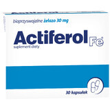 Kapsule di Ferro ActiFerol Fe da 30mg: Versione Avanzata di Iron Form, Set di 30 Compresse