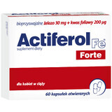 Supplemento alimentare ActiFerol Fe Forte in capsule, confezione da 60 unità.