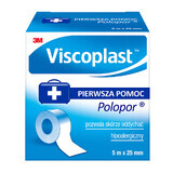 Fasciatura medica Viscoplast, Polopor - 5m x 25mm, confezione da 1 pezzo