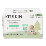 Kit&amp;Kin, pannolini monouso biodegradabili, taglia 2 Midi, 4-8 kg, 38 pz.