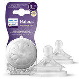 Avent Natural Response, tettarella per biberon reattiva, flusso 2, SCY962/02, dalla nascita, 2 unità