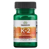 Swanson K-2, vitamina K 50 µg con nattochinasi, 30 capsule in gel