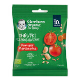 Gerber Patatine biologiche di grano e avena, pomodoro, carota, dopo 10 mesi, 7 g