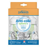 Dr. Brown's Anti-colic Options+, flacone anticolica, collo largo, giungla, 2 x 150 ml