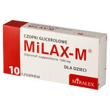 Milax-M 1500 mg, supposte di glicerolo per bambini, 10 unità