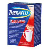 Theraflu Max Grip 1000 mg + 70 mg + 10 mg, polvere per soluzione orale, gusto bacche e mentolo, 10 bustine 