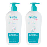 Set Oillan Baby, gel per bagno, corpo e capelli 3in1, dal primo giorno di vita, 2 x 750 ml